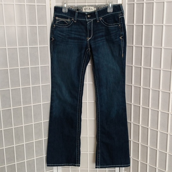 ARIAT REAL Denim - ARIAT R-E-A-L- mid-rise boot blue jeans